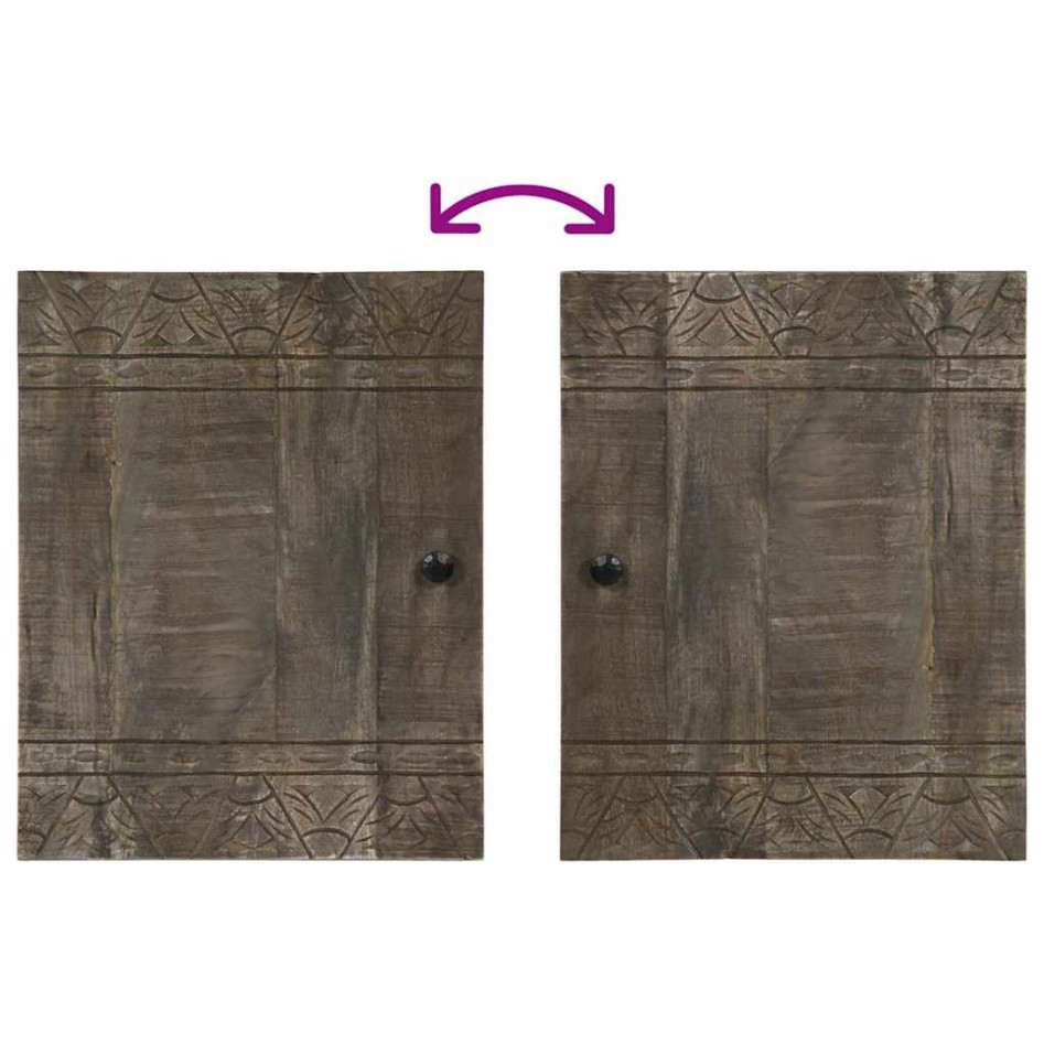 Conjunto de muebles de baño 5 piezas madera maciza de