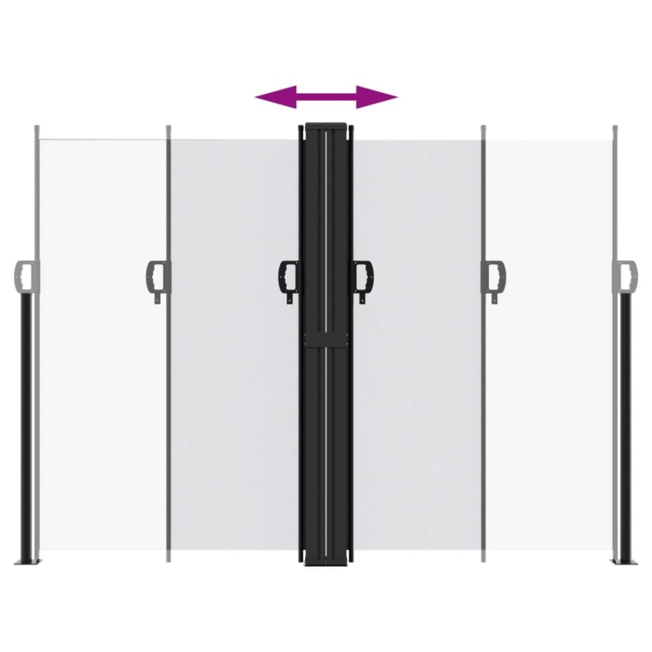 Toldo lateral retráctil blanco 180x600