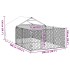 Caseta perros exterior con corral 4x2x1,5 m acero