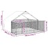 Caseta perros exterior con corral 3x3x1,9 m acero