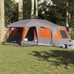 Tienda familiar con porche 9 personas impermeable gris naranja