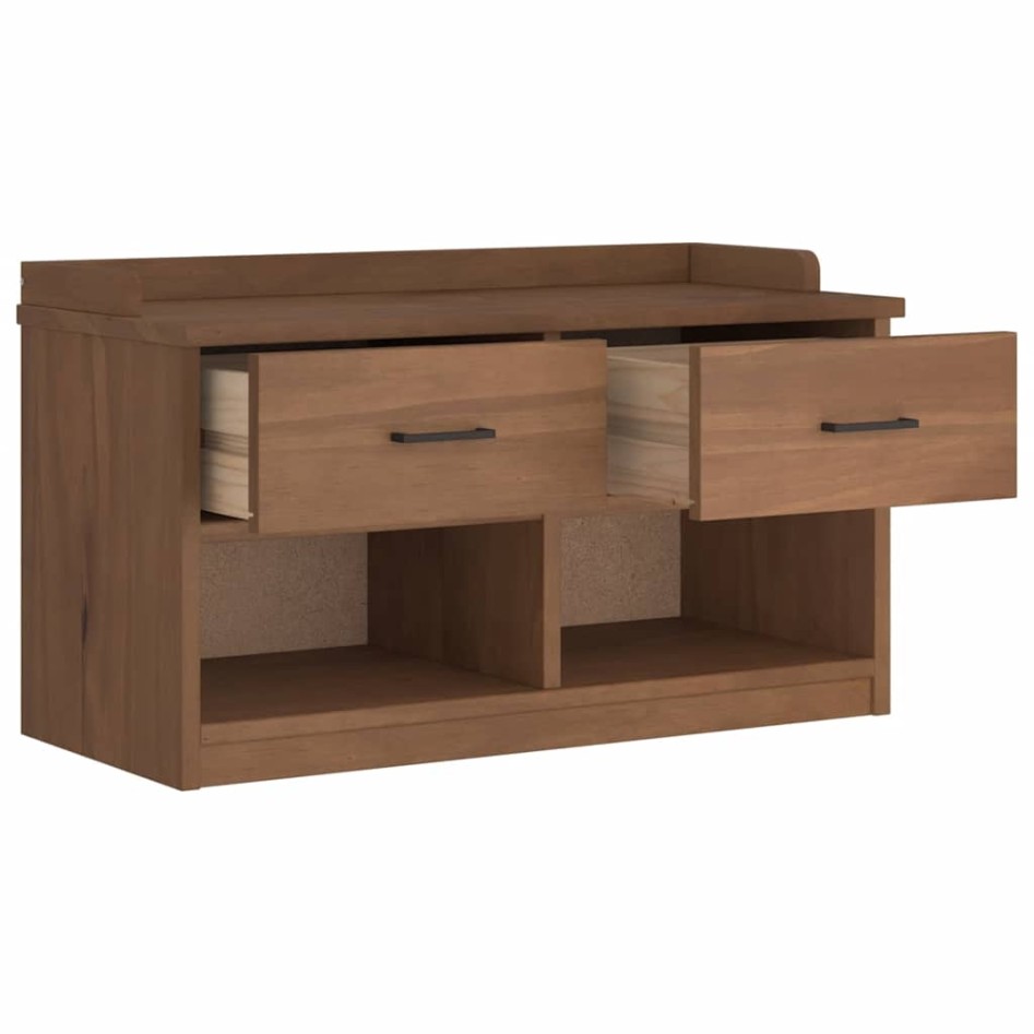 Banco de recibidor SANDNES madera maciza de pino 87x40x50