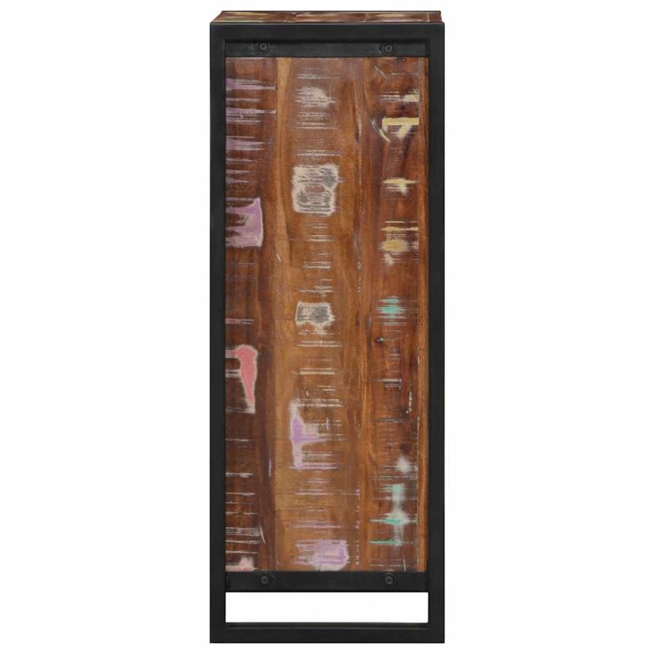 Mesita de noche de madera maciza reciclada 40x30x80