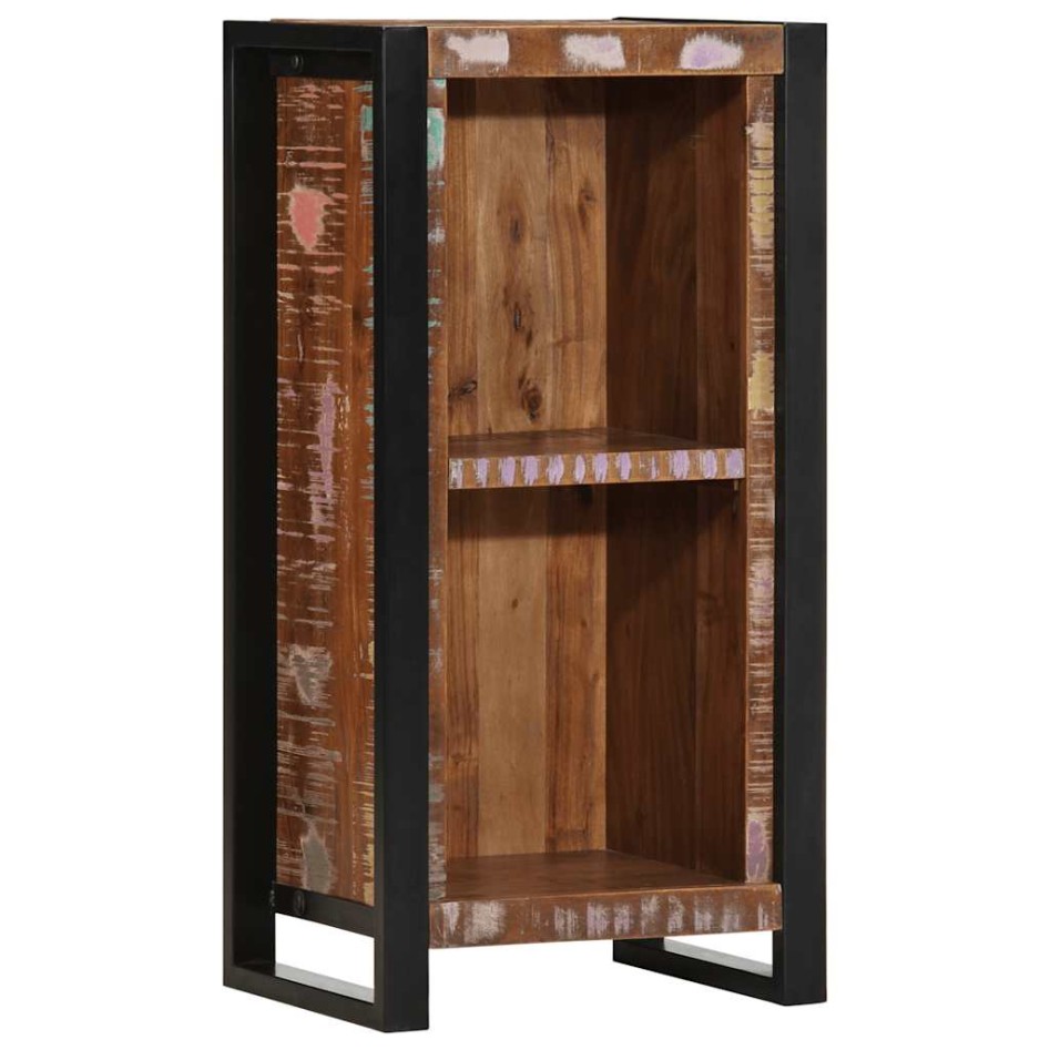 Mesita de noche de madera maciza reciclada 40x30x80