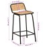 Taburetes de barra 4 uds 46x35,5x80 cm madera maciza de