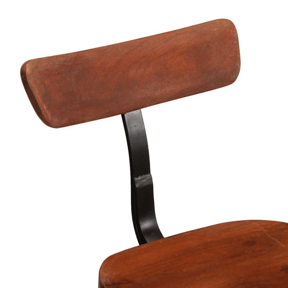 Taburetes de barra 2 uds 49x43x88 cm madera maciza de