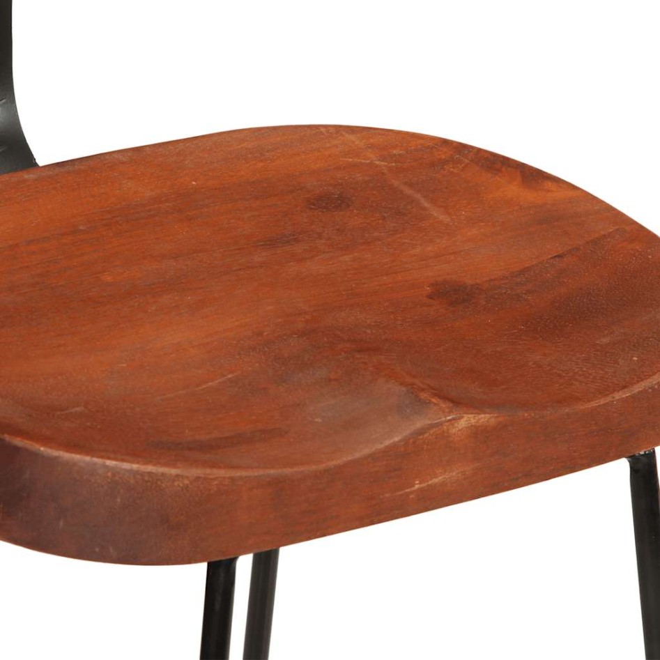 Taburetes de barra 2 uds 49x43x88 cm madera maciza de