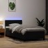 Cama box spring con colchón cuero sintético negro 80x220