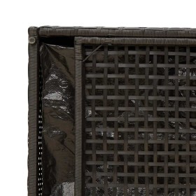 Tumbona plegable con cojín y espacio ratán sintético