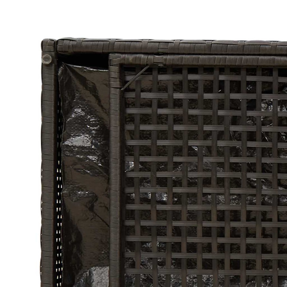 Tumbona plegable con cojín y espacio ratán sintético