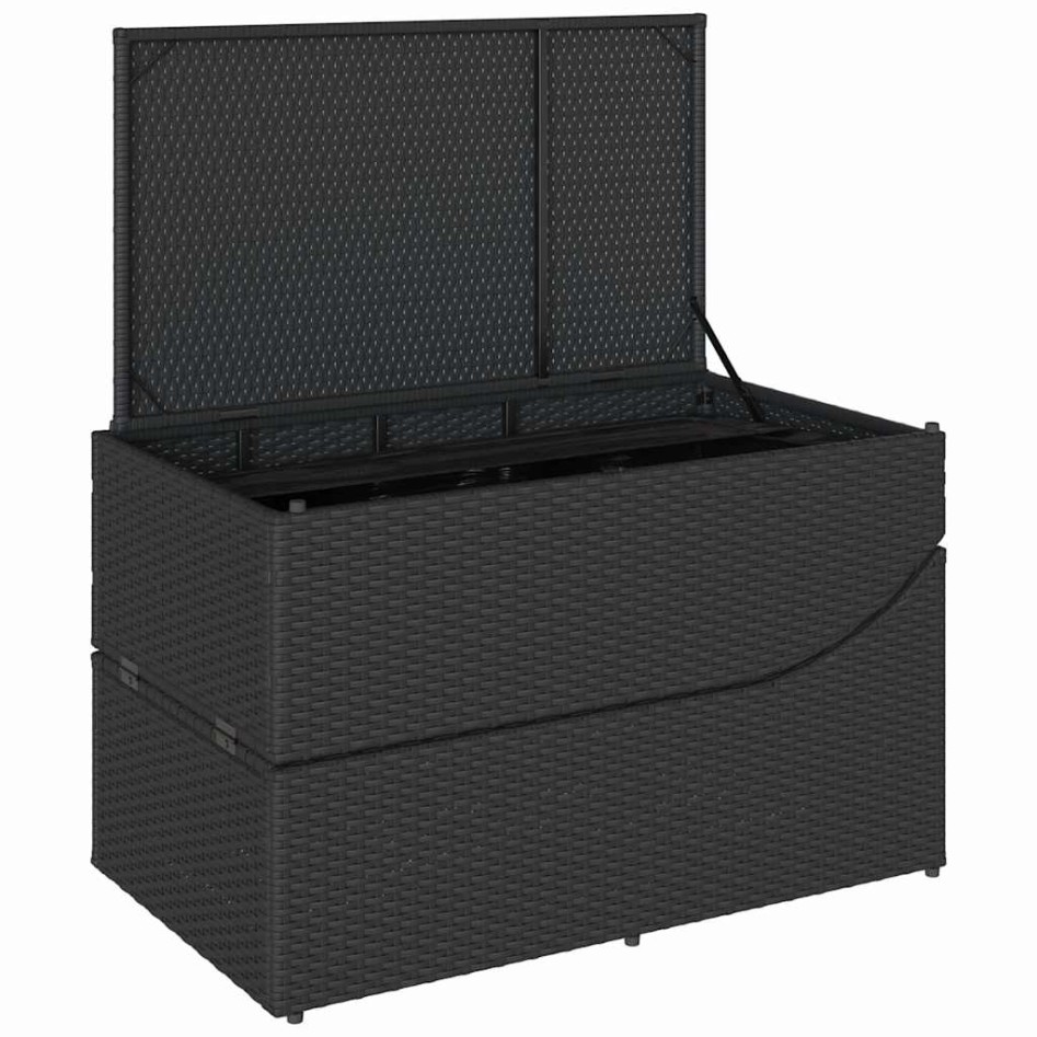 Tumbona plegable con cojín y espacio ratán sintético