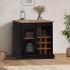 Aparador HALDEN con puerta corredera negro 80x40x80