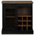 Aparador HALDEN con puerta corredera negro 80x40x80