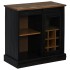 Aparador HALDEN con puerta corredera negro 80x40x80
