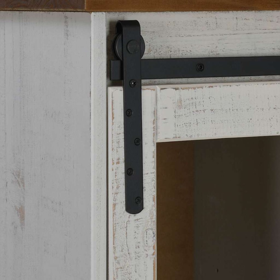 Aparador HALDEN 2 puertas correderas blanco 112x40x80