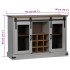 Aparador HALDEN 2 puertas correderas blanco 112x40x80