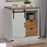Aparador HALDEN con puerta corredera blanco 80x40x80