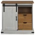 Aparador HALDEN con puerta corredera blanco 80x40x80