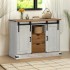 Aparador HALDEN 2 puertas correderas blanco 112x40x80