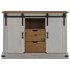 Aparador HALDEN 2 puertas correderas blanco 112x40x80