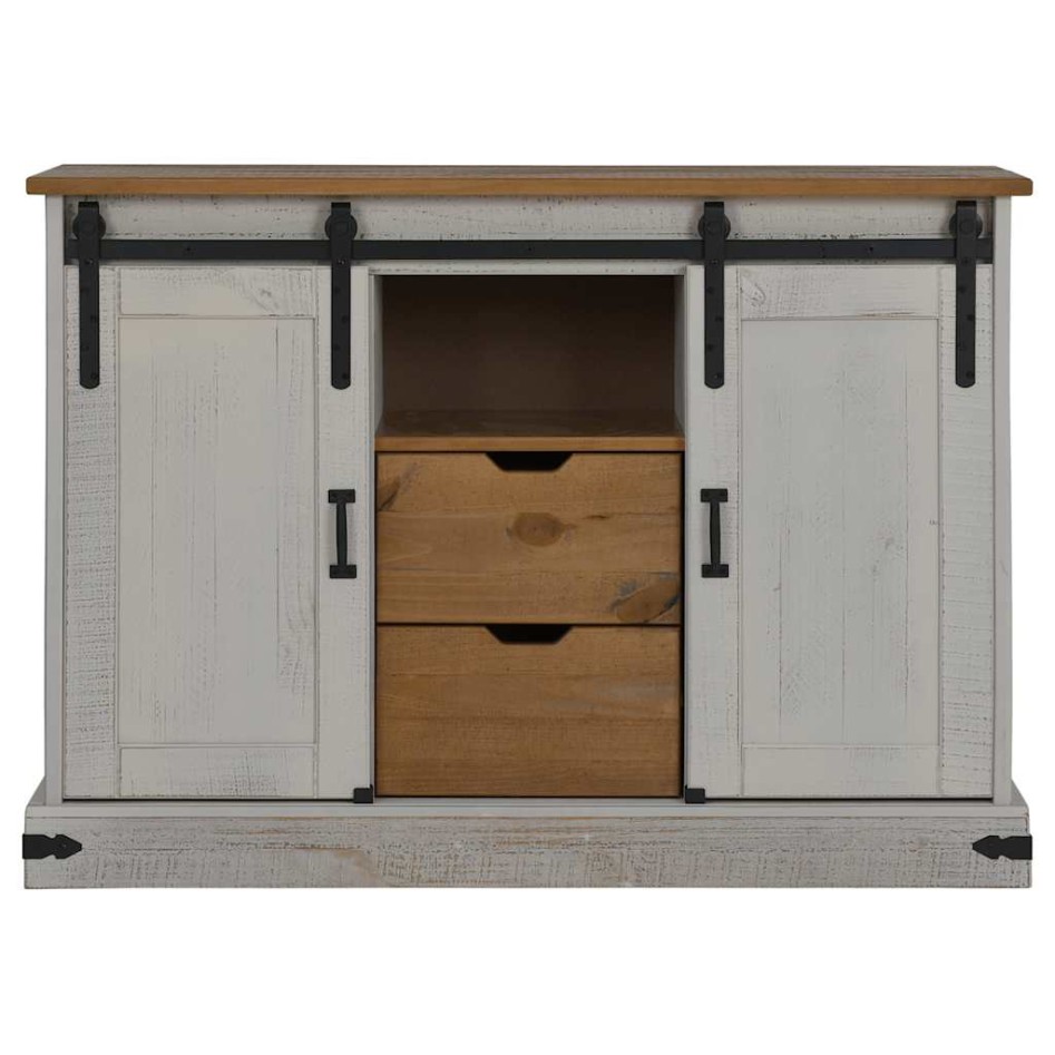 Aparador HALDEN 2 puertas correderas blanco 112x40x80