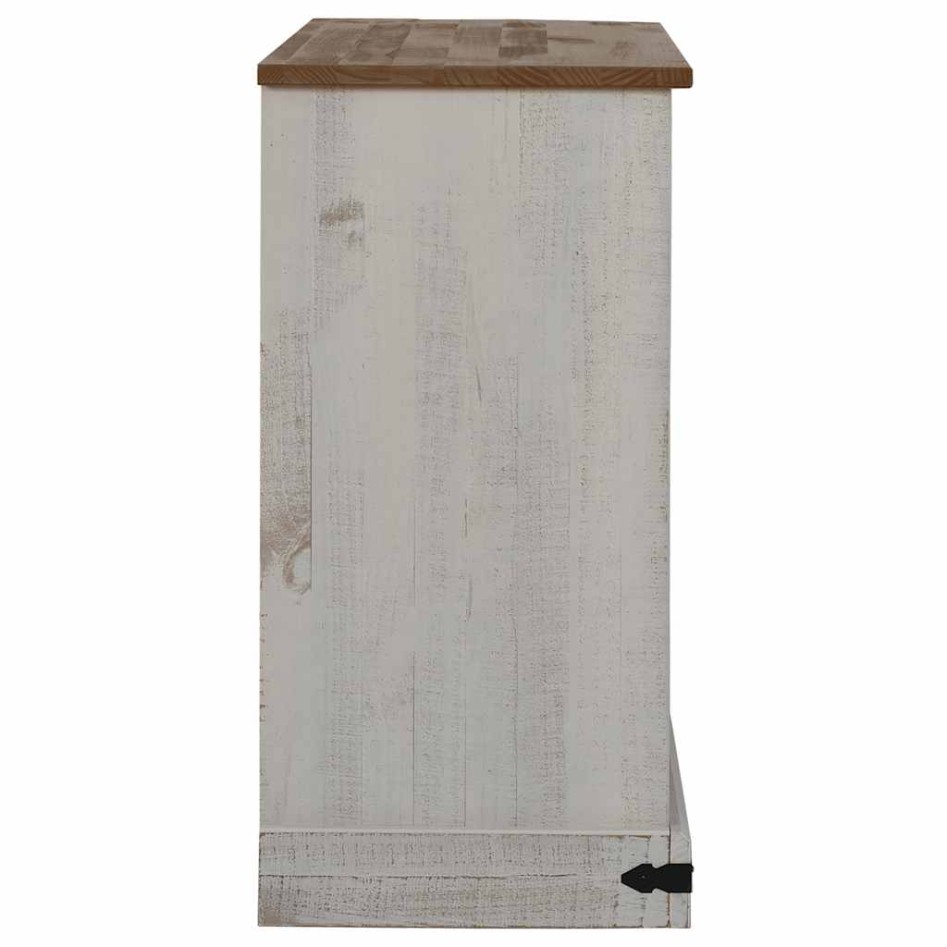 Aparador HALDEN 2 puertas correderas blanco 112x40x80