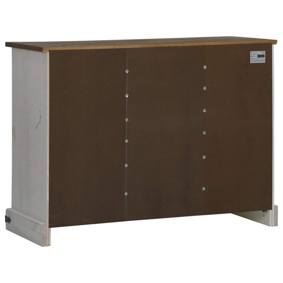 Aparador HALDEN 2 puertas correderas blanco 112x40x80