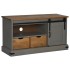 Mueble de TV HALDEN con puerta corredera gris 110x40x60
