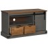 Mueble de TV HALDEN con puerta corredera gris 110x40x60