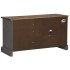 Mueble de TV HALDEN con puerta corredera gris 110x40x60