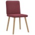 Sillas de comedor 2 unidades tela rojo