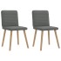 Sillas de comedor 2 unidades tela gris