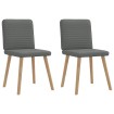 Sillas de comedor 2 unidades tela gris oscuro
