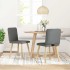 Sillas de comedor 2 unidades tela gris