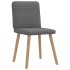 Sillas de comedor 2 unidades tela gris