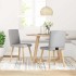 Sillas de comedor 2 uds tela gris