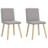 Sillas de comedor 2 uds tela gris