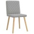 Sillas de comedor 2 uds tela gris