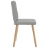 Sillas de comedor 2 uds tela gris