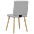 Sillas de comedor 2 uds tela gris