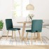Sillas de comedor 2 unidades tela verde