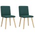 Sillas de comedor 2 unidades tela verde