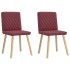 Sillas de comedor 2 unidades tela rojo