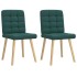 Sillas de comedor 2 unidades tela verde