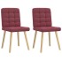 Sillas de comedor 2 unidades tela rojo