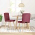 Sillas de comedor 2 unidades tela rojo