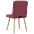 Sillas de comedor 2 unidades tela rojo