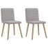 Sillas de comedor 2 uds tela gris