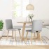 Sillas de comedor 2 uds tela gris