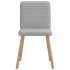Sillas de comedor 2 uds tela gris